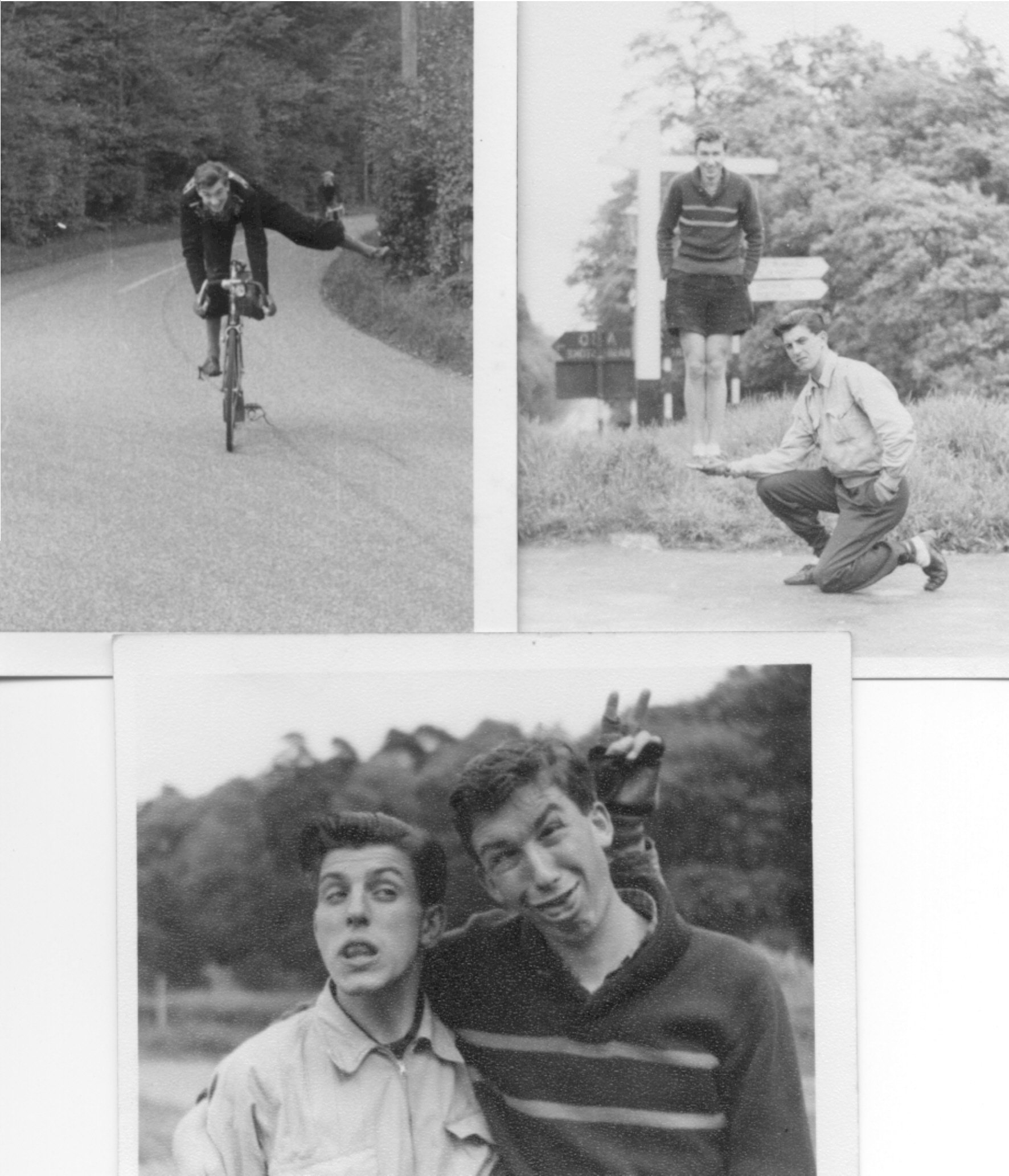 Things to do on a club run! Top left and bottom, with Tony Standing   